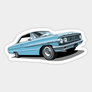 1964 Ford Galaxie 500 in skylight blue Sticker